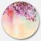 Designart - Watercolor Painting Cherry Blossoms' Disc Floral Metal Circle Wall Art